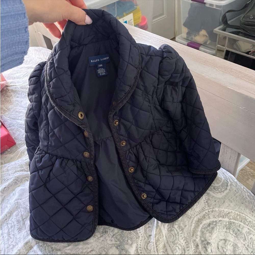 Ralph Lauren 24 Month Baby Girl Navy Blue Jacket Coat